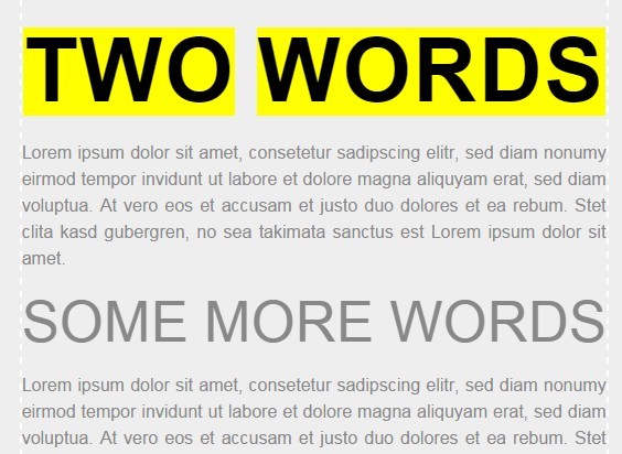 jQuery Full Width Headlines